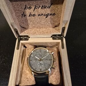 Holzkern mens 44mm watch